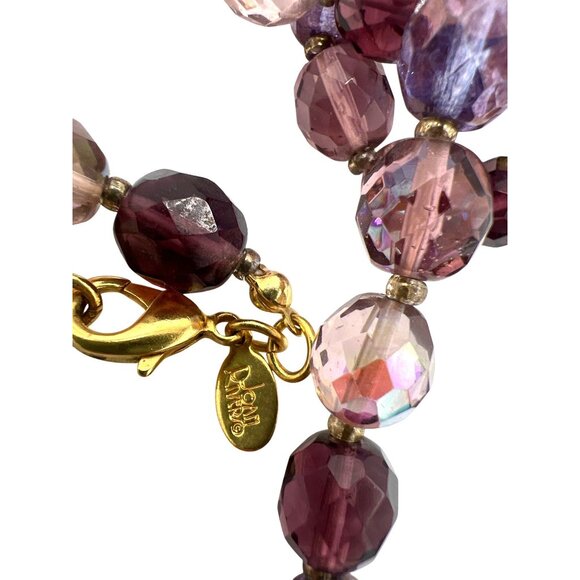 Joan Rivers 32" AB Purple LavenderGlass Bead Necklace Enhancer Amethyst Glass - Picture 2 of 12